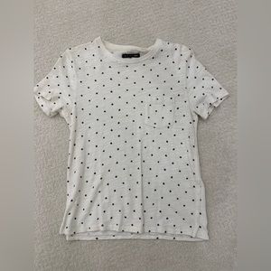 Rag & Bone Off White Cream Star Crewneck Short Sleeve T-Shirt Top